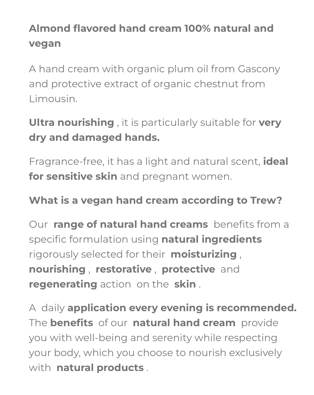 Trew Cosmetic | Almond Night Hand Cream - Rêves Silk Company